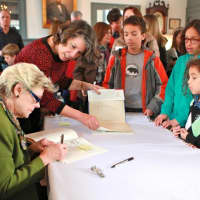 <p>Author and journalist Cokie Roberts visited the 1787 Court House for a book signing and talk.</p>