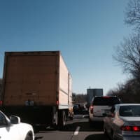<p>Traffic is backed up on northbound I-684 following the accident.</p>