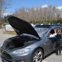 <p>A Tesla Model S on display for Pound Ridge Go Green Day.</p>