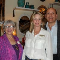 <p>Linda Ossenfort, left, and Allison and Joe Passero from Klaff&#x27;s hosted the evening&#x27;s event.</p>