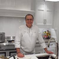 <p>Chef Pietro Scotti gets ready for the cooking demonstration.</p>