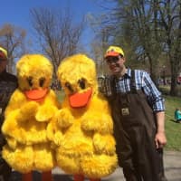 <p>Tarrytown Rotarians and Rubber Ducks join forces at the Derby.</p>