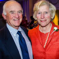 <p>Penny Johnston Foote, right, with her husband Ray Foote, left, at FSWs Diamond Anniversary Gala. Foote, daughter of FSW co-founder Marjorie Dammann, was the galas honorary chair. </p>