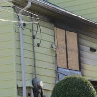 <p>All of the windows of the New Rochelle multi-family home were blown out.</p>