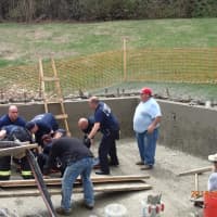 <p>A worker was injured in a fall while building a pool in Westport. </p>