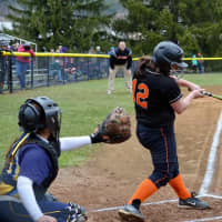<p>Madeline DeMilio strokes another hit for the Cobleskill Tigers.</p>