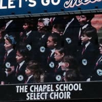 <p>The Chapel School recently sang the national anthem at a Mets game.</p>