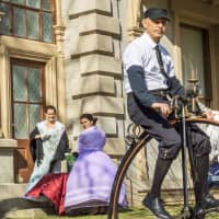 <p>James Miller and his antique High Wheeler bicycles will be part of the Victorian Ice Cream Social.</p>