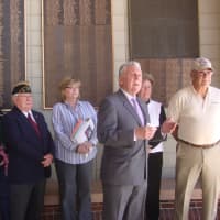 <p>Mayor Harry Rilling and members of the Norwalk Veterans Memorial Committee announce plans to update the names on the Veterans; Plaques outside City Hall.</p>