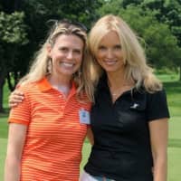 <p>Rye&#x27;s Susan Murray, co-chair of the Autism Speaks Celebrity Golf Challenge, stands with volunteer Lara Forstmann.</p>