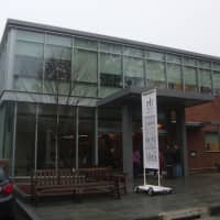 <p>The exterior of the new Ridgefield Library, which opened Friday.</p>