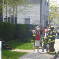 <p>Firefighters battled a fire on William Street in Ossining.</p>