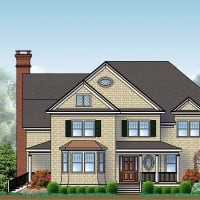 <p>An artist&#x27;s rendering of a home proposed at 94 Garibaldi Lane in New Canaan.</p>