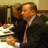 <p>William Mooney III, chief adviser for government affairs for Westchester County, answered questions from a Board of Legislators committee Tuesday, May 13. </p>