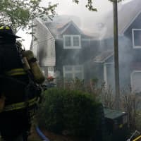 <p>Fire crews are battling a blaze at a Hastings condo complex on Wednesday morning.</p>