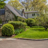 <p>A look at the front walkway at 229 East Hunting Ridge Road in Stamford.</p>