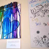 <p>Artwork made by students hang on the halls of St. Christopher&#x27;s School. </p>