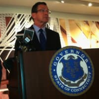 <p>Gov. Dannel P. Malloy speaks during a press conference Thursday in which Starwood Hotels &amp; Resorts Worldwide will add 340 jobs at its Stamford headquarters.</p>