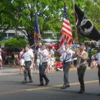 <p>The Memorial Day Parade steps off in Darien. </p>
