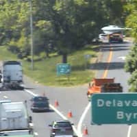 <p>The I-95 south exit ramp for Delavan Avenue in Greenwich remains closed at 11 a.m. Tuesday. </p>