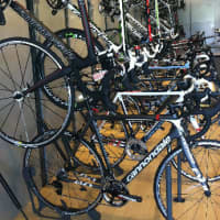 <p>Some of the Cannondale bicycles on display at the company&#x27;s retail space at its new headquarters in Wilton. The company held its grand opening of the headquarters on Friday.</p>