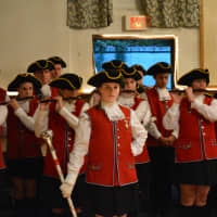 <p>The Ancients Fife &amp; Drum Corps performs at Mount Kisco&#x27;s Memorial Day service.</p>