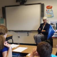 <p>World War II survivor Lucy Bollman recently spoke to Chapel School seventh-graders about growing up in German-occupied Holland as a child.</p>