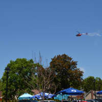 <p>A helicopter was seen flying low over Armonk on Monday, June 2.</p>