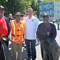 <p>Yonkers Mayor Mike Spano joined the effort and posed with volunteers who took part in the event. </p>