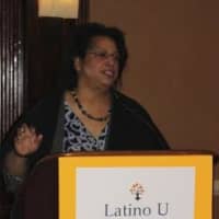<p>Iris T. Pagan, executive director, Westchester County Youth Bureau, makes remarks.</p>