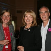 <p>Abigail Adams, American Red Cross Westchester Chapter, Mary Young, CEO, American Red Cross Westchester Chapter and recipient of YMCA Community Partner Award, and Camp Combe Board of Governors member Scott Robichaud attended the event.</p>