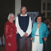 <p>Former Town Councilwoman Vicki Ford, Eastchester Town Historian Richard Forliano and Founder-Descendant Mrs. Hefti</p>