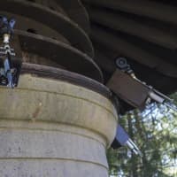 <p>Moore&#x27;s Diacousticon in Caramoor&#x27;s Sense Circle is made up of microphones, loudspeakers and simple robotic musical instruments. It listens to its surroundings and generates sonic responses.</p>