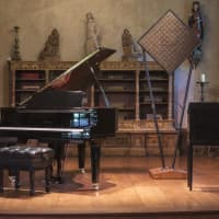 <p>Situated in Walter and Lucie Rosen&#x27;s Music Room of the Rosen House, López set up a piano and theremin (the Rosen&#x27;s instrument&#x27;s of choice) meant to evoke the musical presence that lingers in a room following a performance.</p>