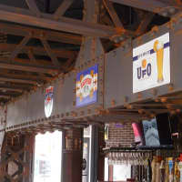 <p>A railroad trestle is part of the decor at Local. </p>