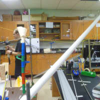 <p>A Rube Goldberg machine built at Yorktown High School.</p>