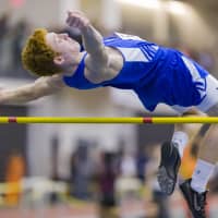 <p>Nick Lombardo won two events Monday at the State Open track and field championships to help the Blue Wave win its first title since 1982. The Darien girls team also won its first state.</p>