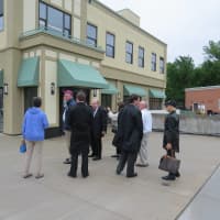 <p>The Scarsdale Board of Trustees discussing the problems with the location at 1 Palmer Avenue. </p>