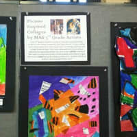 <p>Students created Picasso-inspired collages which were displayed. </p>