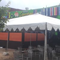 <p>Cococabana has a makeshift beach in the back of its restaurant for the World Cup. </p>