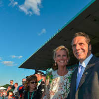 <p>Breast cancer survivor Sandra Lee of New Castle, shown with longtime boyfriend, Gov. Andrew Cuomo, will undergo more surgery this week.</p>