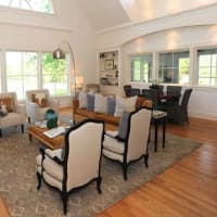 <p>The living room at 272 Mansfield Ave. in Darien. </p>