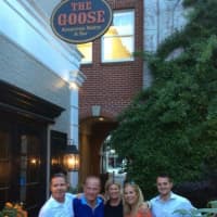 <p>The Goose owners Lynn and Mike Gagliardi and Manager Matt Polidoro meet Kathie Lee and Frank Gifford</p>