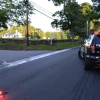<p>Route 123 in Lewisboro was blocked by police.</p>