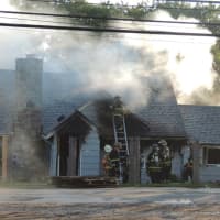 <p>A structure fire lead the Route 123 being closed.</p>
