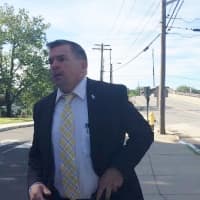 <p>Fairfield Police Chief Gary MacNamara apologizes for the delays for train commuters. </p>