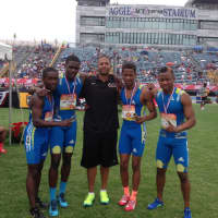 <p>The winning 800-meter medley relay team from Mount Vernon.</p>