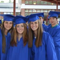 <p>Three members of Horace Greeley High School&#x27;s Class of 2014 pose for a photo.</p>