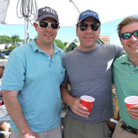 <p>From left: Clay Persinger, James Palen, and Mark Brown, all from Darien.</p>