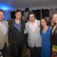 <p>Joshua Bell, Cristian Macelaru and IMG Artists Staff pose at the after-dark party. </p>
